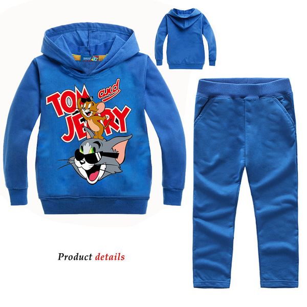 2-13y 2018 fall 3d cartoon tom and jerry clothing sets hoodies sweatshirts pants boys outdoor sport suits children tracksuit, White
2-13y 2018 fall 3d cartoon tom and jerry clothing sets hoodies sweatshirts pants boys outdoor sport suits children tracksuit, White