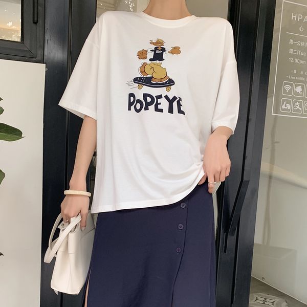 short sleeve women t-shirt & tees 2019 new spring girl harajuku white plus size loose kawaii cartoon popeye clothing shirt
short sleeve women t-shirt & tees 2019 new spring girl harajuku white plus size loose kawaii cartoon popeye clothing shirt