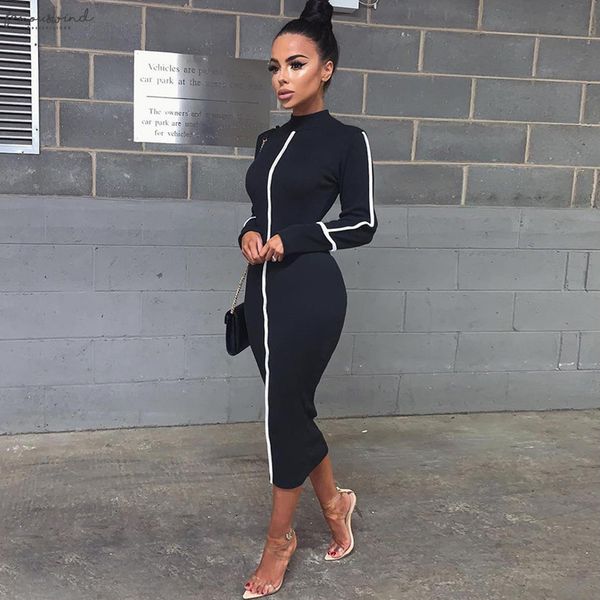 2020 summer and autumn women high street long sleeve dress temperament slim patchwork contrast midi dress, Black;gray
2020 summer and autumn women high street long sleeve dress temperament slim patchwork contrast midi dress, Black;gray