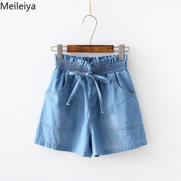women's denim shorts 2019 summer new sweet fresh lace elastic waist solid color denim shorts loose wild student wide leg pants, White;black
women's denim shorts 2019 summer new sweet fresh lace elastic waist solid color denim shorts loose wild student wide leg pants, White;black