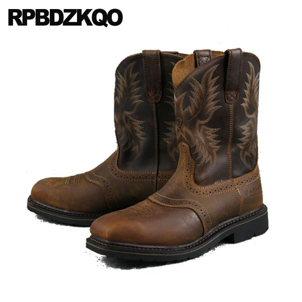 cowgirl cowboy boots mens genuine leather runway square toe tall slip on shoes western steel brown mid calf chunky pattern 2020, Black
cowgirl cowboy boots mens genuine leather runway square toe tall slip on shoes western steel brown mid calf chunky pattern 2020, Black