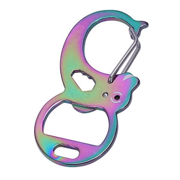 multifunctional stainless steel keychain creative dolphin carabiner bottle opener outdoor products edc tool
multifunctional stainless steel keychain creative dolphin carabiner bottle opener outdoor products edc tool
