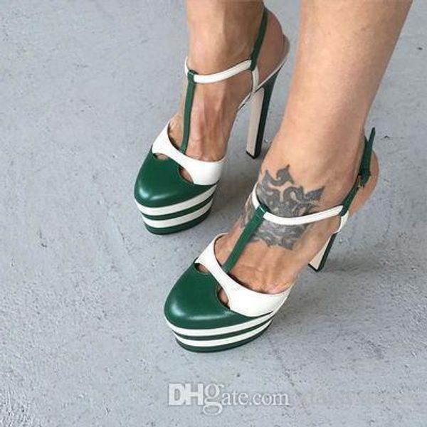 high platform t show red carpet sandals for women genuine leahter buckle rivets high heels ladies pumps fashion shoes new arrival 2017, Black
high platform t show red carpet sandals for women genuine leahter buckle rivets high heels ladies pumps fashion shoes new arrival 2017, Black