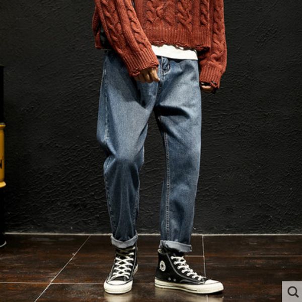 the blue jeans male popular logo straight loose wind leisure trousers young students to restore ancient ways
the blue jeans male popular logo straight loose wind leisure trousers young students to restore ancient ways