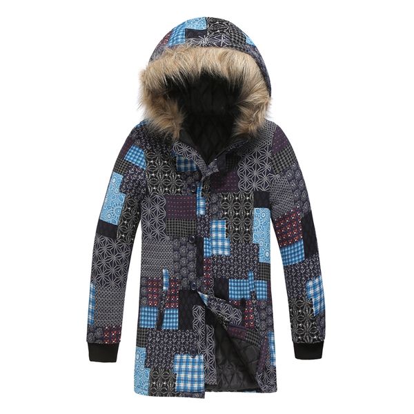 2019 casual print with fur collar hood fashion street winter warm overcoat male clothing thermal thickening parkas, Tan;black
2019 casual print with fur collar hood fashion street winter warm overcoat male clothing thermal thickening parkas, Tan;black