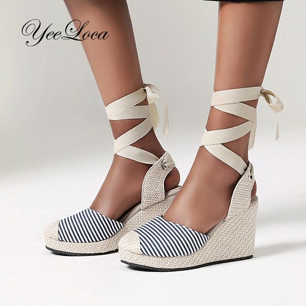 platform wedges sandals for women classic soft ankle-tie lace up strip espadrilles shoes closed toe ankle wrap slingback sandals, Black
platform wedges sandals for women classic soft ankle-tie lace up strip espadrilles shoes closed toe ankle wrap slingback sandals, Black