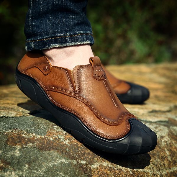 genuine leather men loafers casual slip on fashion shoes men moccasins italian outdoor male driving shoes, Black
genuine leather men loafers casual slip on fashion shoes men moccasins italian outdoor male driving shoes, Black