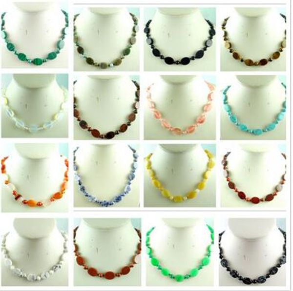 natural stone turquoises quartz crystal lapis tiger eye oval beads pendant for diy jewelry making necklace accessories, Silver
natural stone turquoises quartz crystal lapis tiger eye oval beads pendant for diy jewelry making necklace accessories, Silver