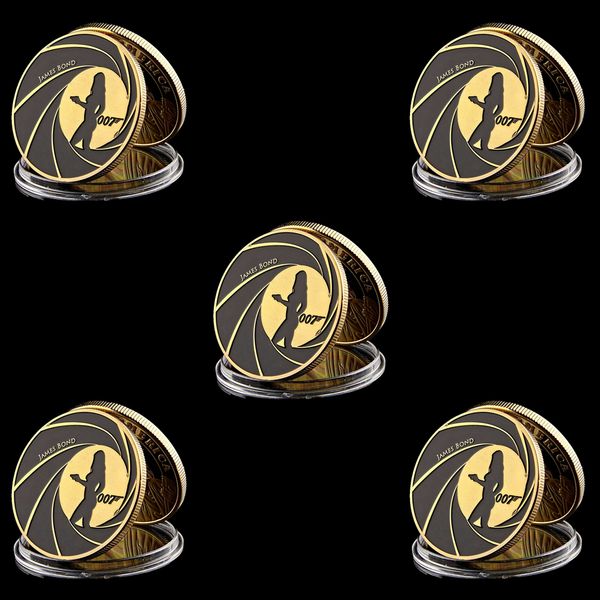 5pcs collection gold plated coin british spy worker 007 james bond and girl souvenir plated coin
5pcs collection gold plated coin british spy worker 007 james bond and girl souvenir plated coin