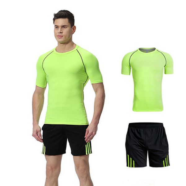 2 pieces running suits men fitness clothes short sleeve compression clothing sport homme jogging run set gym sportswear, Black;blue
2 pieces running suits men fitness clothes short sleeve compression clothing sport homme jogging run set gym sportswear, Black;blue