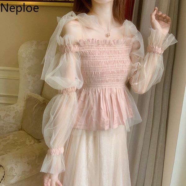 neploe mesh shoulderless blouse women spring 2020 square collar flare sleeve ladies shirts elegant sweet female 49789, White
neploe mesh shoulderless blouse women spring 2020 square collar flare sleeve ladies shirts elegant sweet female 49789, White