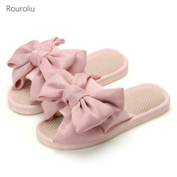 rouroliu 2020 women bowknot slippers outdoor linen flip flops summer new breathable home shoes non-slip, Black
rouroliu 2020 women bowknot slippers outdoor linen flip flops summer new breathable home shoes non-slip, Black