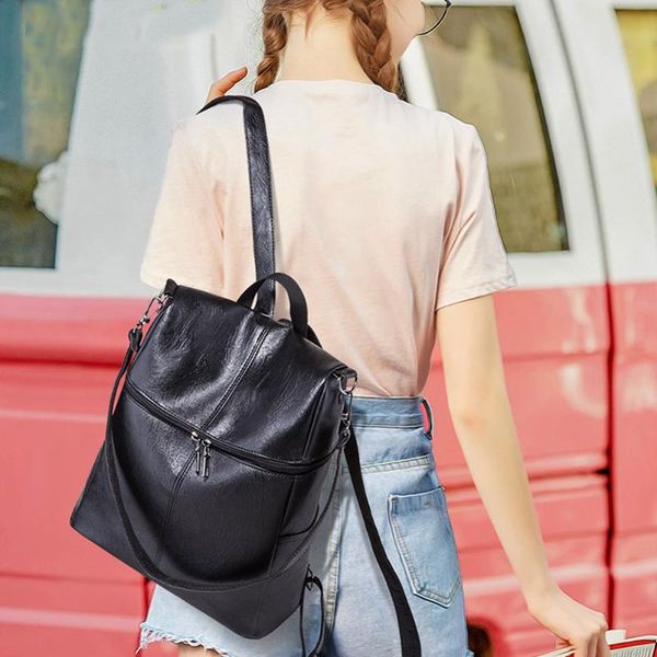 women backpack multifunctional large capacity soft anti theft shoulder bag zipper adjustable strap key pu leather daypack casual
women backpack multifunctional large capacity soft anti theft shoulder bag zipper adjustable strap key pu leather daypack casual