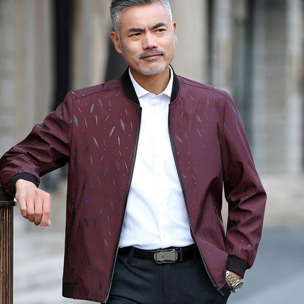print men's spring and autumn business jacket stand collar casual jacket long-sleeved large size men's 2019 fashion wild, Black;brown
print men's spring and autumn business jacket stand collar casual jacket long-sleeved large size men's 2019 fashion wild, Black;brown