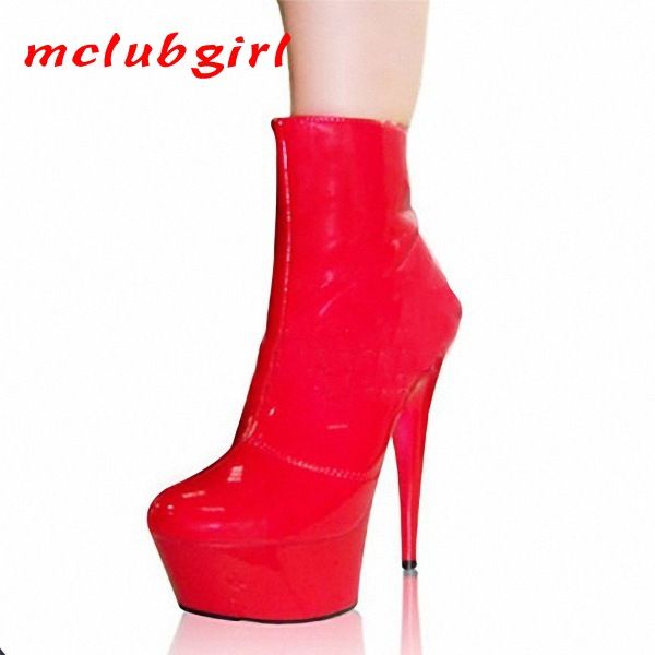 mclubgirl 15cm bright red bride wedding shoes club steel performance super high-heeled boots baked women's boots lyp, Black
mclubgirl 15cm bright red bride wedding shoes club steel performance super high-heeled boots baked women's boots lyp, Black
