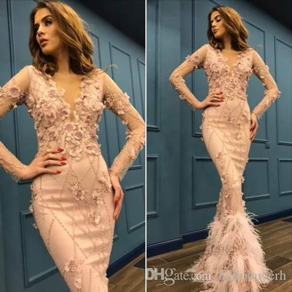 mermaid pink long sleeve evening dresses long muslim south africa 2019 v neck elie saab party prom dresses, Black;red
mermaid pink long sleeve evening dresses long muslim south africa 2019 v neck elie saab party prom dresses, Black;red