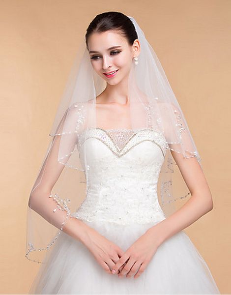 elegant pretty two-layer pearl and bead edge hip length white ivory champagne red purple pink black wedding veil meidingqianna brand veil
elegant pretty two-layer pearl and bead edge hip length white ivory champagne red purple pink black wedding veil meidingqianna brand veil