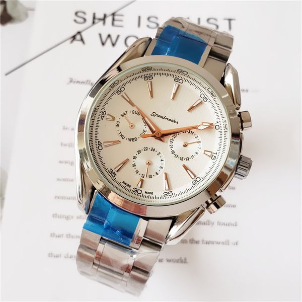 mens wristwatches 116681 44mm gold stainless steel men's automatic mechanical watches big dial chronograph full function, Slivery;brown
mens wristwatches 116681 44mm gold stainless steel men's automatic mechanical watches big dial chronograph full function, Slivery;brown