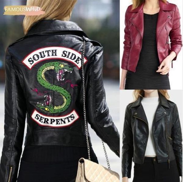 riverdale 2019 pu printed riverdale serpents jackets southside women riverdale serpents streetwear leather jacket drop shipping, Black;brown
riverdale 2019 pu printed riverdale serpents jackets southside women riverdale serpents streetwear leather jacket drop shipping, Black;brown