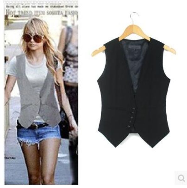 women's vests korean fashion work office v-neck slim waist short blazer vest sleeveless suit coat plus size smlxlxxl3xl4xl, Black;white
women's vests korean fashion work office v-neck slim waist short blazer vest sleeveless suit coat plus size smlxlxxl3xl4xl, Black;white