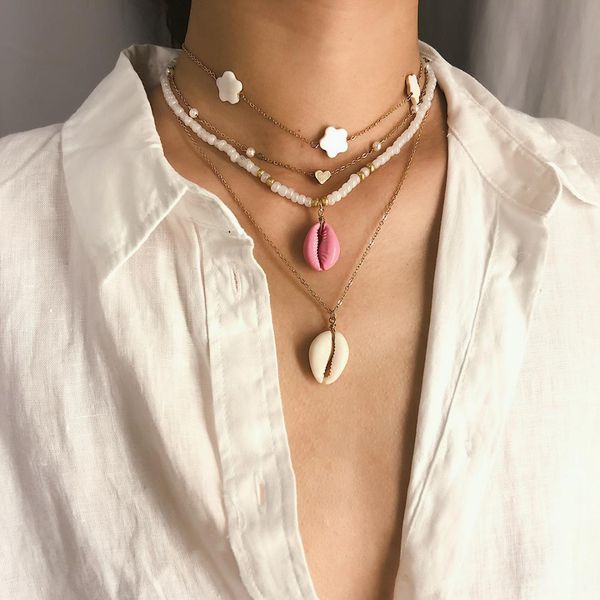jouval summer choker necklace seashell layer pendant necklace for women girls clavicle chain boho beads star heart jewelry gifts, Silver
jouval summer choker necklace seashell layer pendant necklace for women girls clavicle chain boho beads star heart jewelry gifts, Silver