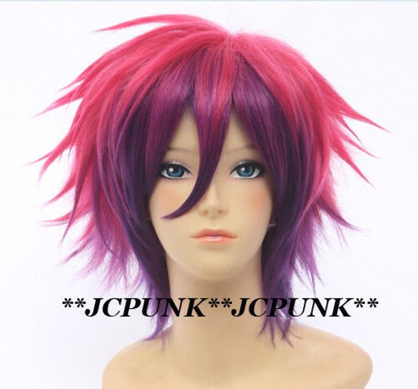 338 no game no life sora rose red mix purple short cosplay wig, Black
338 no game no life sora rose red mix purple short cosplay wig, Black