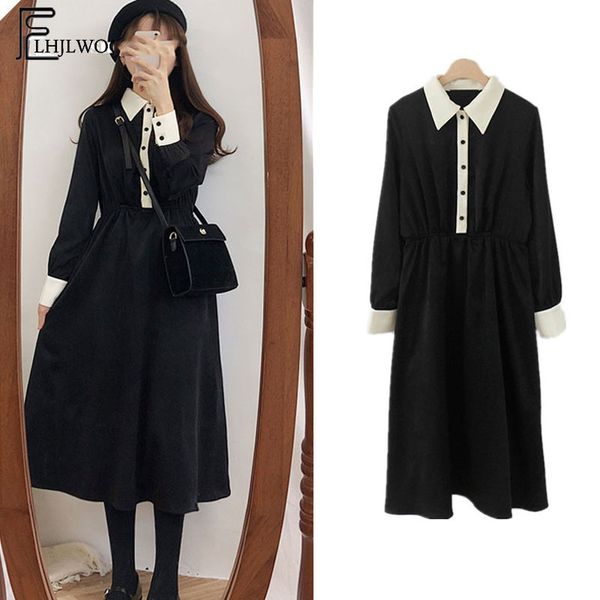 2020 spring winter basic dress long women korean style design temperament lady a line cute sweet girls button shirt dress 6112, Black;gray
2020 spring winter basic dress long women korean style design temperament lady a line cute sweet girls button shirt dress 6112, Black;gray