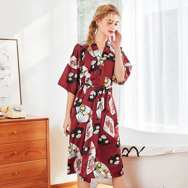roseheart spring luxury purple red women robe lingerie sleepwear faux silk printed nightwear plus size l xl woven robes, Black;red
roseheart spring luxury purple red women robe lingerie sleepwear faux silk printed nightwear plus size l xl woven robes, Black;red