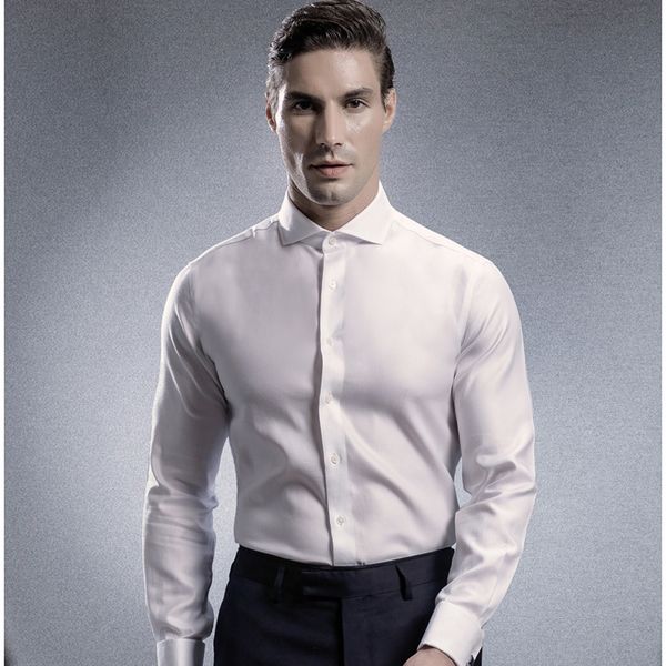 new fashion designer men's 100% cotton formal business meeting dress suit solid color slim fit dress shirt for men, White;black
new fashion designer men's 100% cotton formal business meeting dress suit solid color slim fit dress shirt for men, White;black