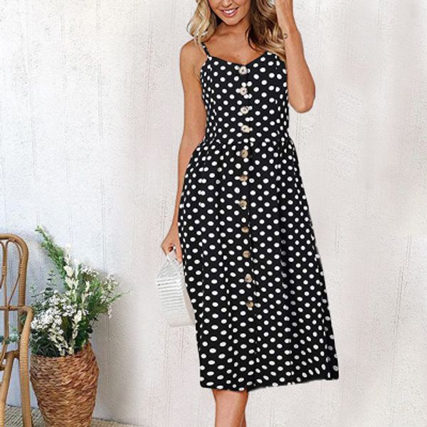 women fashion dress summer spaghetti strap striped dots dress patchwork bandage sleeveless beach ladies, Black;gray
women fashion dress summer spaghetti strap striped dots dress patchwork bandage sleeveless beach ladies, Black;gray