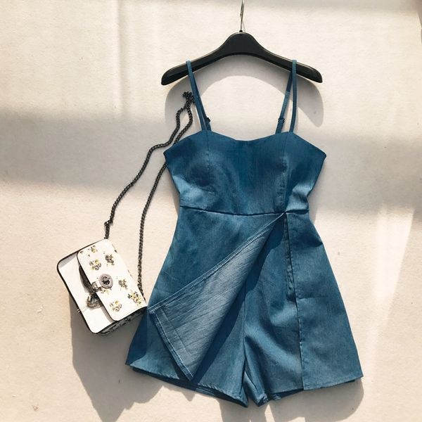 2019 new fashion women's clothing korean version of the cowboy female sling jumpsuit student small fresh, Black;white
2019 new fashion women's clothing korean version of the cowboy female sling jumpsuit student small fresh, Black;white