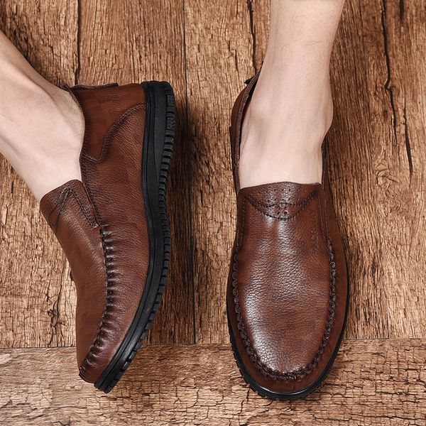 aruonet new arrival slip on men shoes leather business men flat loafers formal shoes erkek ayakkabi deri, Black
aruonet new arrival slip on men shoes leather business men flat loafers formal shoes erkek ayakkabi deri, Black