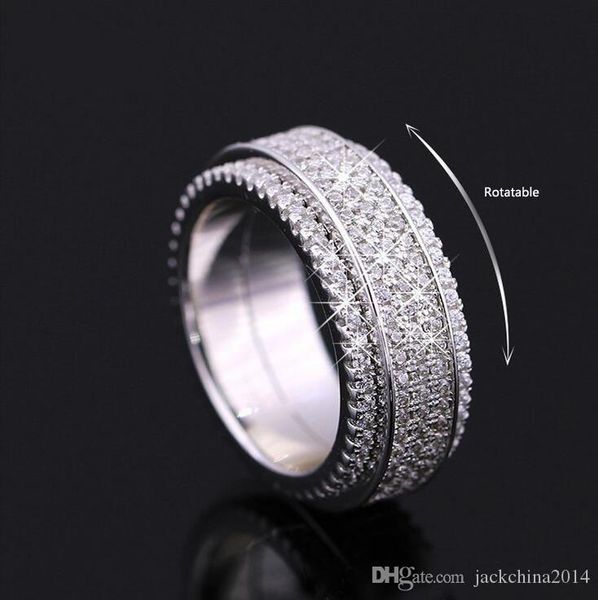 size 6-9 victoria wieck luxury jewelry 925 sterling silver full white sapphire cz diamond women wedding band rotatable ring for lover gift, Golden;silver
size 6-9 victoria wieck luxury jewelry 925 sterling silver full white sapphire cz diamond women wedding band rotatable ring for lover gift, Golden;silver