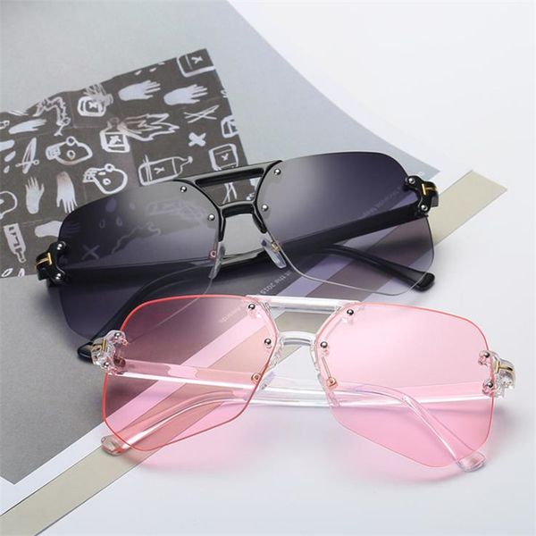 fashion women & men personality irregular flat mirror rimless clear lens glasses anti-uv spectacles oversize frame eyeglasses, White;black
fashion women & men personality irregular flat mirror rimless clear lens glasses anti-uv spectacles oversize frame eyeglasses, White;black