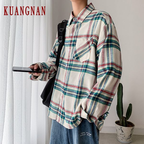 kuangnan green grid shirt men fashions men shirt long sleeve mens shirts casual slim fit xxl streetwear 2019 autumn new, White;black
kuangnan green grid shirt men fashions men shirt long sleeve mens shirts casual slim fit xxl streetwear 2019 autumn new, White;black