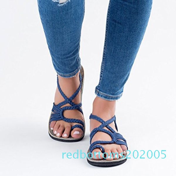new bohemia simple and versatile slippers beach bare toe flat hand-woven cross - slippers woman flip flops r05, Black
new bohemia simple and versatile slippers beach bare toe flat hand-woven cross - slippers woman flip flops r05, Black