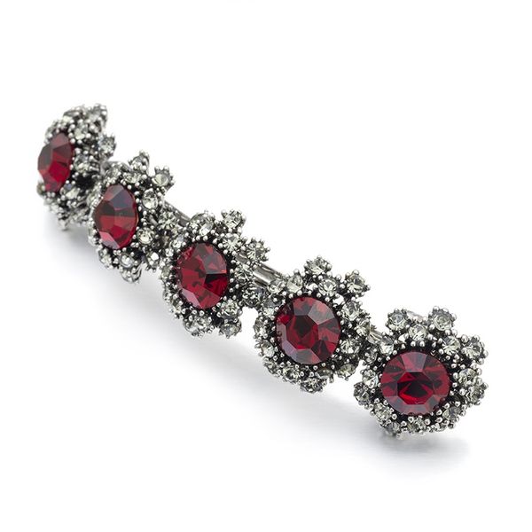 crystal hair clip red rhinestone metal hair clip fashion spring flash accessory, Golden;white
crystal hair clip red rhinestone metal hair clip fashion spring flash accessory, Golden;white