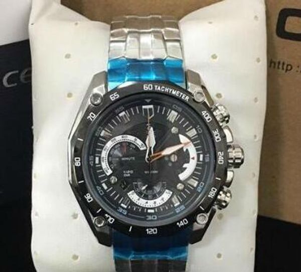 classic fashion watch efr-550 designer watch bull steel band for man quartz with original box set, Slivery;brown
classic fashion watch efr-550 designer watch bull steel band for man quartz with original box set, Slivery;brown