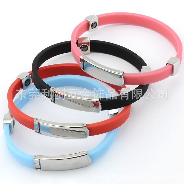 radiation energy waterproof silicone wristbands negative ion health bracelet sports bracelet wrist strap wireless for women, Silver
radiation energy waterproof silicone wristbands negative ion health bracelet sports bracelet wrist strap wireless for women, Silver
