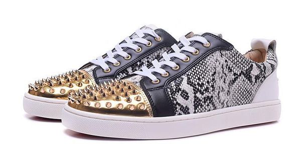 2020 pantent leather spiked toe flats red bottom luxury shoes for men and womens designer sneakers famous brand s02, Black
2020 pantent leather spiked toe flats red bottom luxury shoes for men and womens designer sneakers famous brand s02, Black