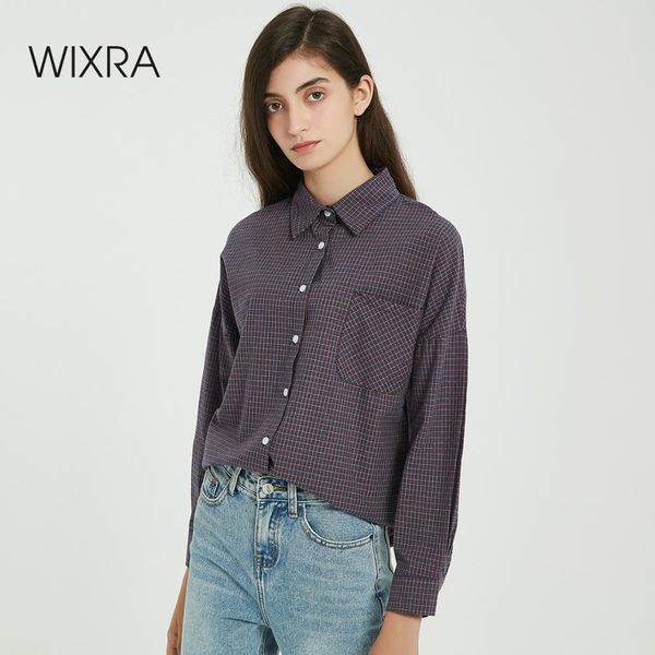 wixra women plaid blouse ladies casual long sleeve turn-down collar basic wear loose shirts 2019 autumn spring pockets, White
wixra women plaid blouse ladies casual long sleeve turn-down collar basic wear loose shirts 2019 autumn spring pockets, White