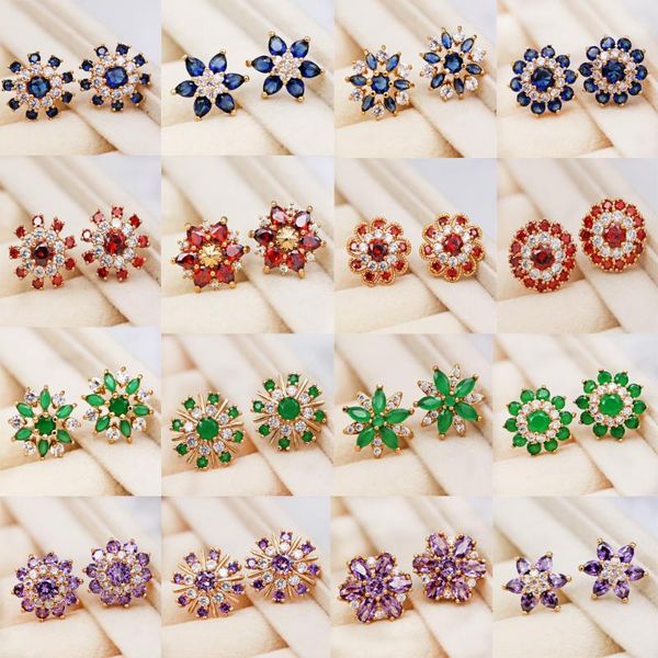 rlopay fashion women's earrings jewelry gold stone crysta red zircon gold earring for women luxury stud earrings for gift, Golden;silver
rlopay fashion women's earrings jewelry gold stone crysta red zircon gold earring for women luxury stud earrings for gift, Golden;silver