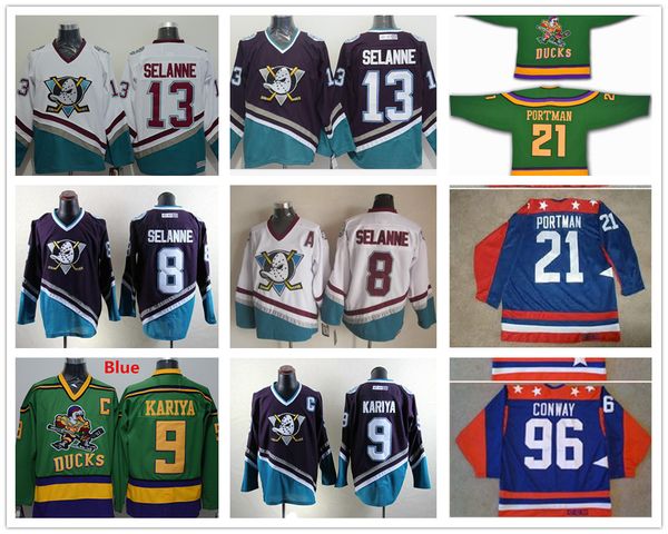 mighty ducks movie jersey 8 teemu selanne 9 paul kariya 96 charlie conway 13 selanne 21 portman mighty anaheim ducks 1998 ccm jersey, Black
mighty ducks movie jersey 8 teemu selanne 9 paul kariya 96 charlie conway 13 selanne 21 portman mighty anaheim ducks 1998 ccm jersey, Black