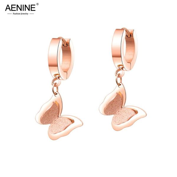 aenine fashion frosted double-layer butterfly earrings for women titanium stainless steel rose gold female hoop earrings ae17084, Golden;silver
aenine fashion frosted double-layer butterfly earrings for women titanium stainless steel rose gold female hoop earrings ae17084, Golden;silver