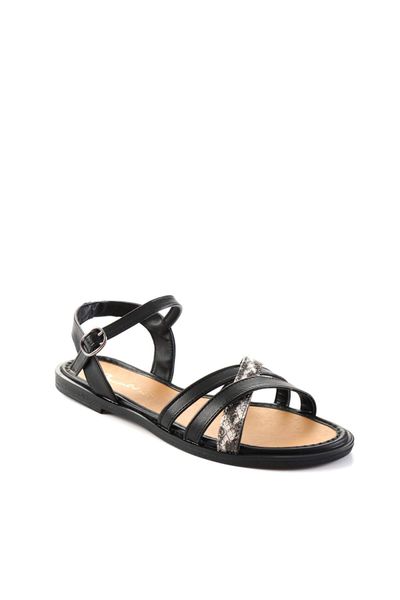 bambi black white women 's sandals h0652071309