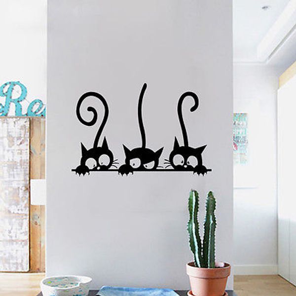 diy three cartoon cute black cat wall stickers pvc decal removable home room decor mural
diy three cartoon cute black cat wall stickers pvc decal removable home room decor mural