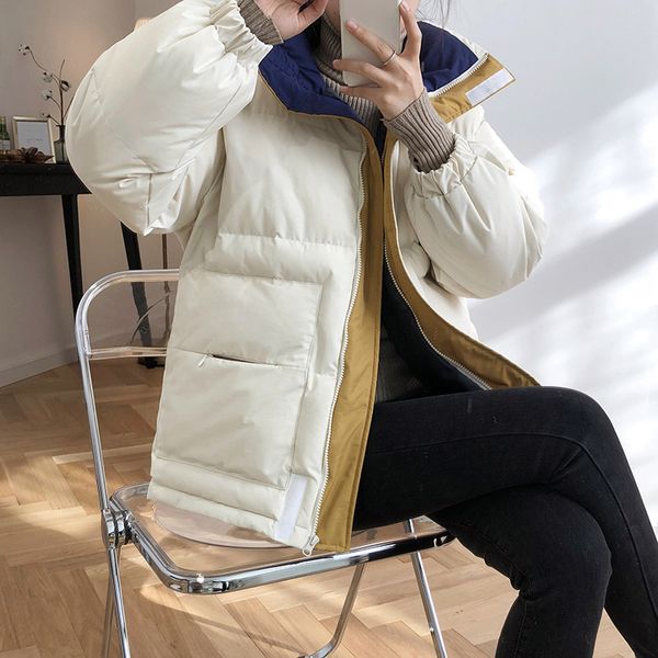 fashion patchwork parkas women casual short wild loose coat female thick warm comfortable solid color full-sleeve women's parkas, Black
fashion patchwork parkas women casual short wild loose coat female thick warm comfortable solid color full-sleeve women's parkas, Black