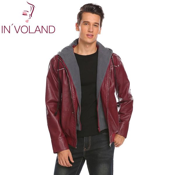men pu leather detachable fleece hooded zip up slim fit casual bomber jacket height 186cm bust 102cm waist 80cm hip 97cm, Black
men pu leather detachable fleece hooded zip up slim fit casual bomber jacket height 186cm bust 102cm waist 80cm hip 97cm, Black