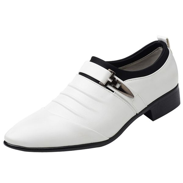 new british men's slip on split leather pointed toe men dress shoes business wedding oxfords formal shoes for male 2019 38-47, Black
new british men's slip on split leather pointed toe men dress shoes business wedding oxfords formal shoes for male 2019 38-47, Black