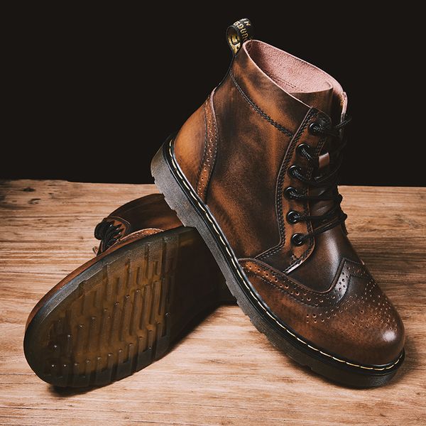 cimim brand winter casual business fashion genuine leather bullock men's boots comfortable work boots luxury men, Black
cimim brand winter casual business fashion genuine leather bullock men's boots comfortable work boots luxury men, Black